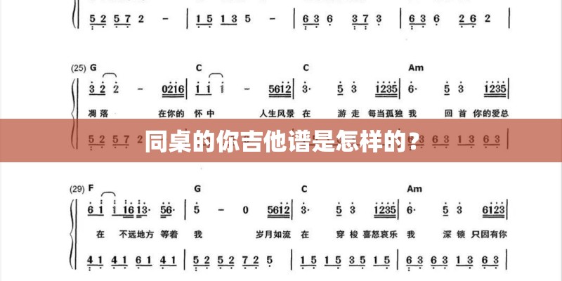 同桌的你吉他谱是怎样的？