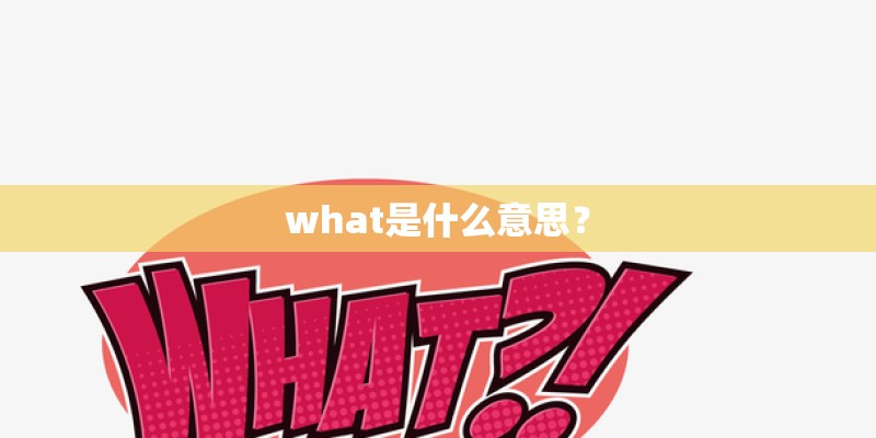 what是什么意思？