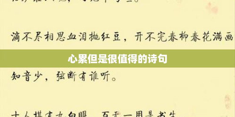 心累但是很值得的诗句
