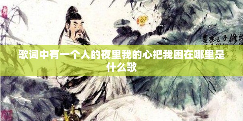 歌词中有一个人的夜里我的心把我困在哪里是什么歌