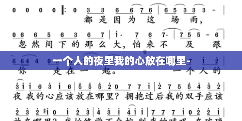 一个人的夜里我的心放在哪里-