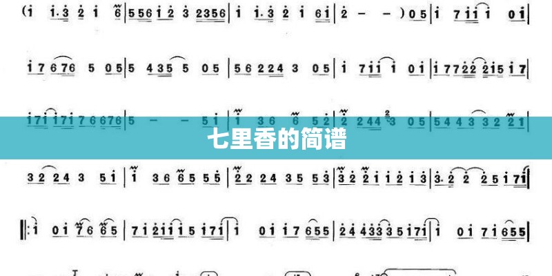 七里香的简谱