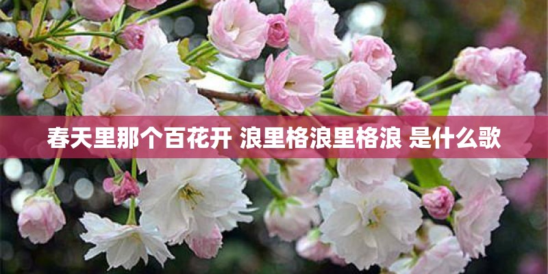 春天里那个百花开 浪里格浪里格浪 是什么歌