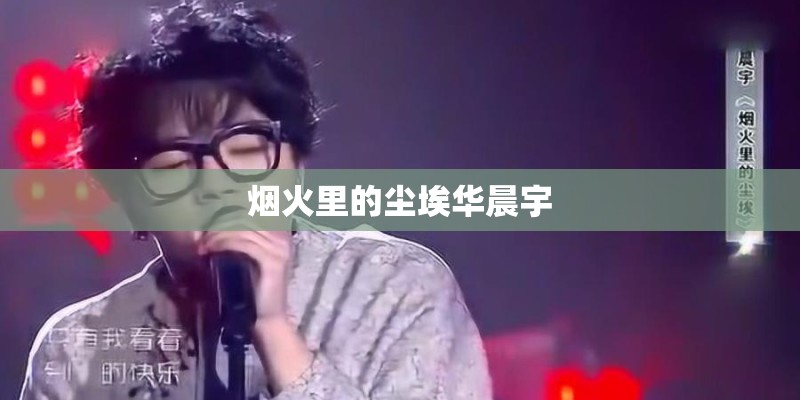 烟火里的尘埃华晨宇