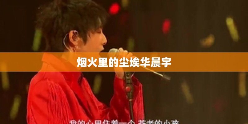 烟火里的尘埃华晨宇