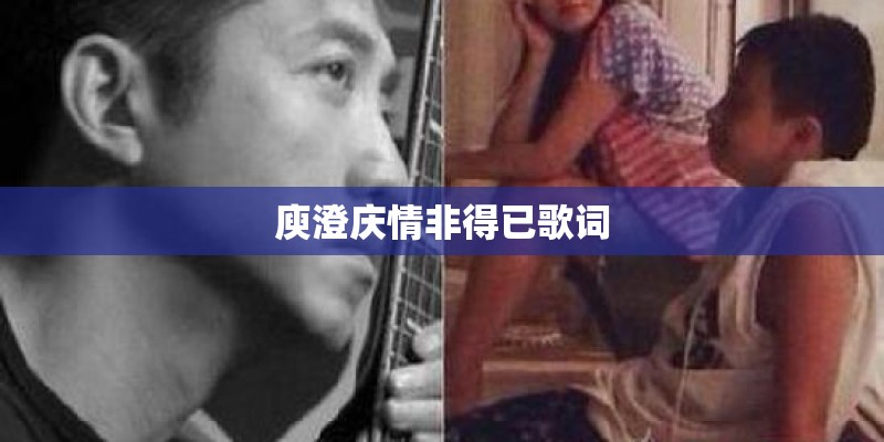 庾澄庆情非得已歌词