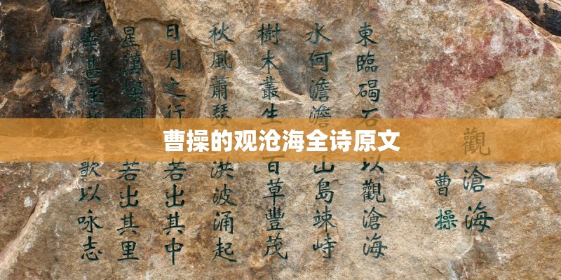 曹操的观沧海全诗原文