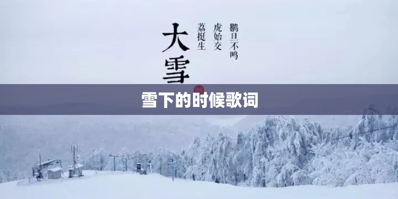 雪下的时候歌词