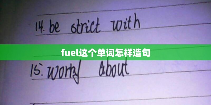 fuel这个单词怎样造句