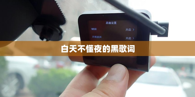 白天不懂夜的黑歌词
