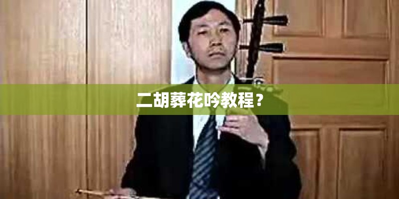 二胡葬花吟教程? 二胡葬花吟教程?