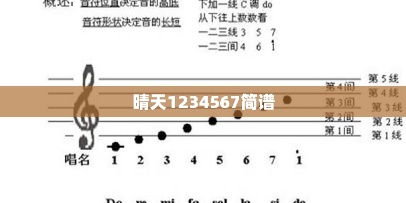 晴天1234567简谱