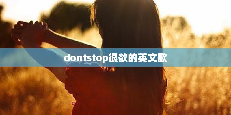 dontstop很欲的英文歌