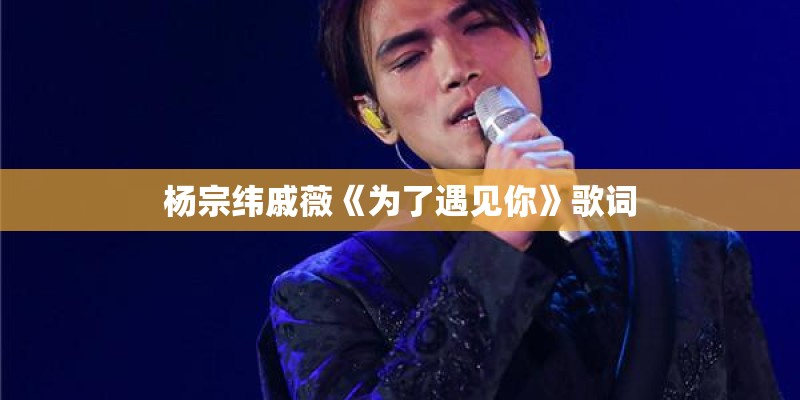 杨宗纬戚薇《为了遇见你》歌词 杨宗纬戚薇《为了遇见你》歌词