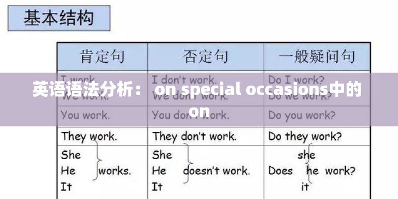 英语语法分析： on special occasions中的 on