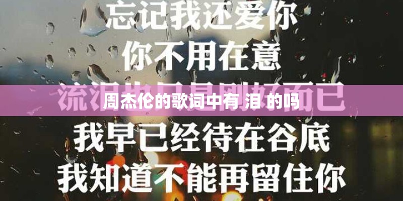 周杰伦的歌词中有 泪 的吗