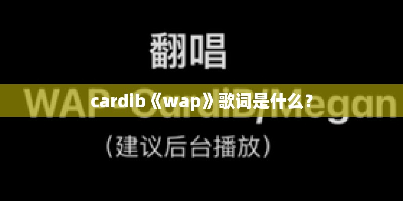 cardib《wap》歌词是什么？