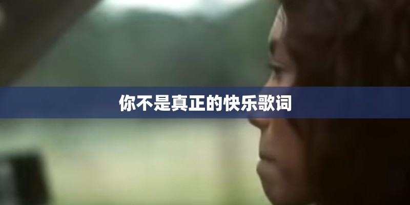 你不是真正的快乐歌词