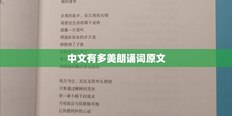 中文有多美朗诵词原文