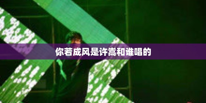 你若成风是许嵩和谁唱的