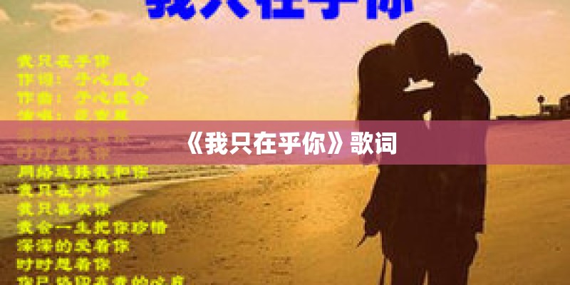 《我只在乎你》歌词