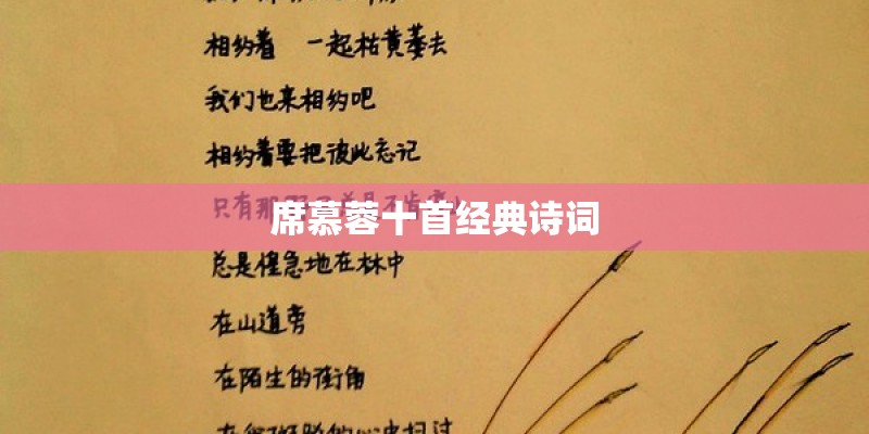 席慕蓉十首经典诗词