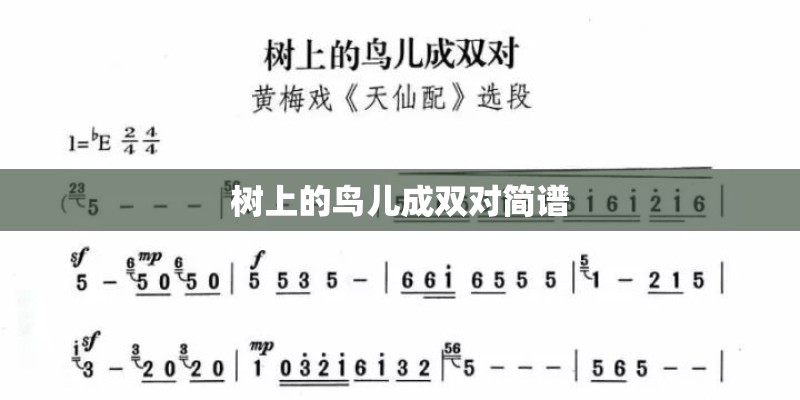 树上的鸟儿成双对简谱