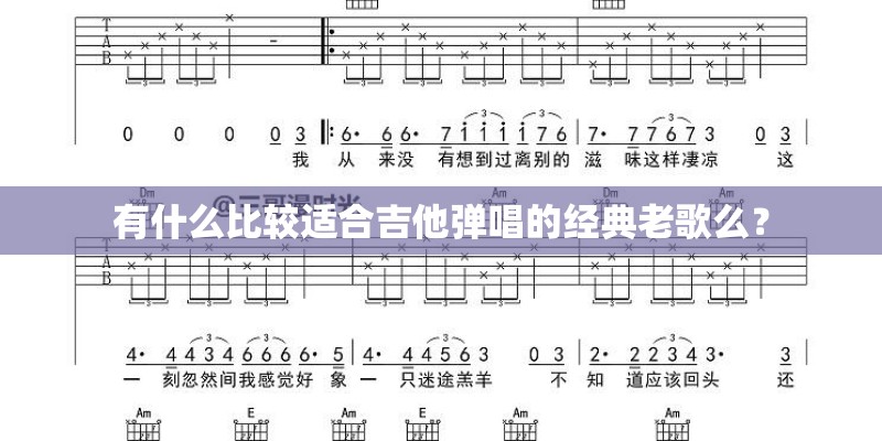 有什么比较适合吉他弹唱的经典老歌么？