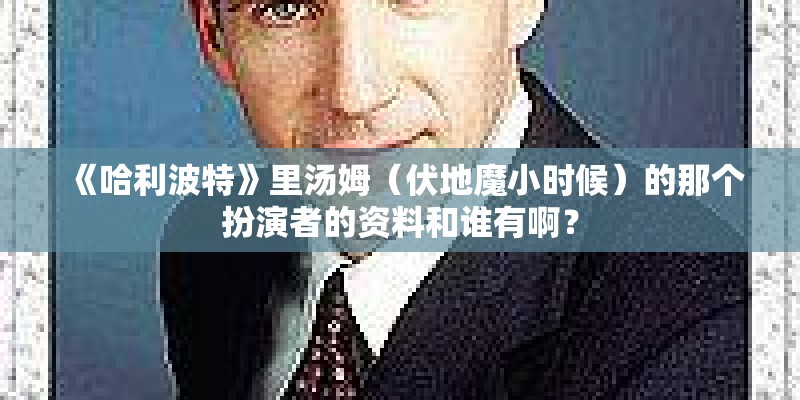《哈利波特》里汤姆（伏地魔小时候）的那个扮演者的资料和谁有啊？