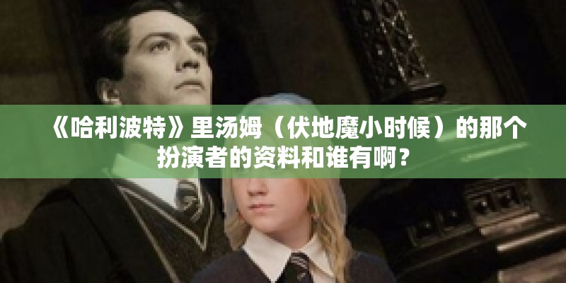 《哈利波特》里汤姆（伏地魔小时候）的那个扮演者的资料和谁有啊？
