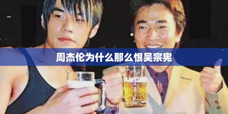 周杰伦为什么那么恨吴宗宪