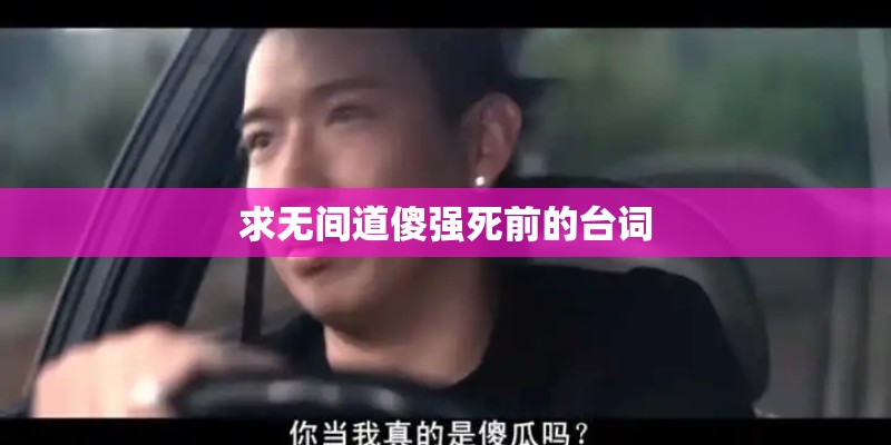 求无间道傻强死前的台词