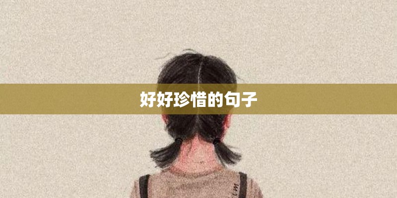 好好珍惜的句子