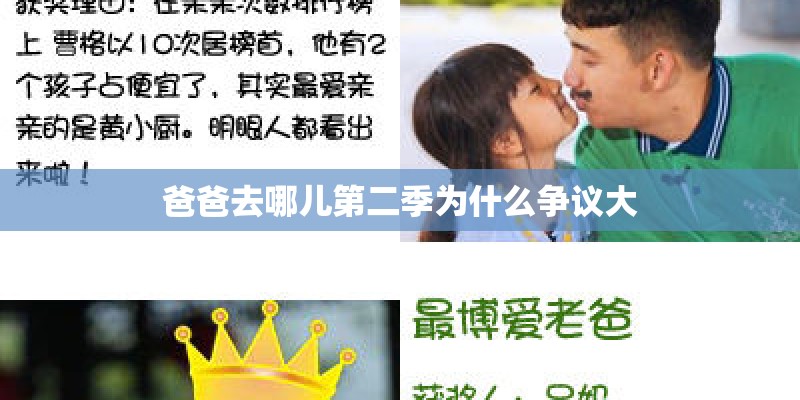 爸爸去哪儿第二季为什么争议大