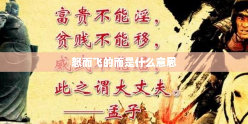 怒而飞的而是什么意思