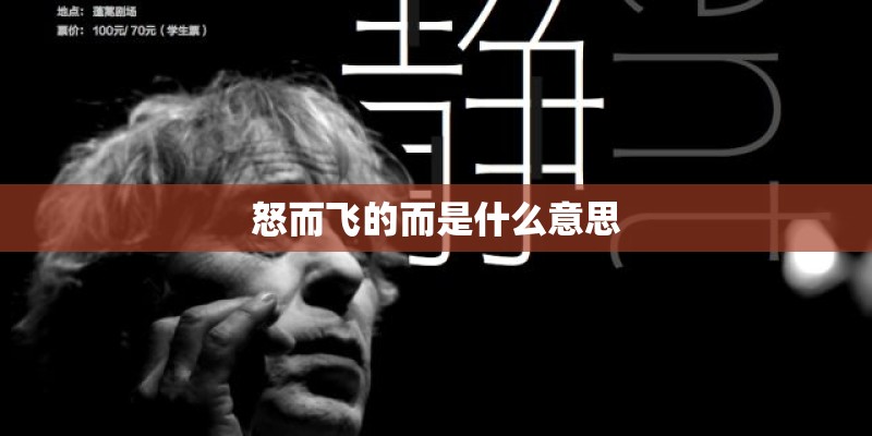 怒而飞的而是什么意思