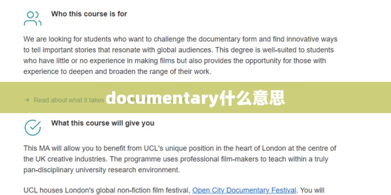documentary什么意思