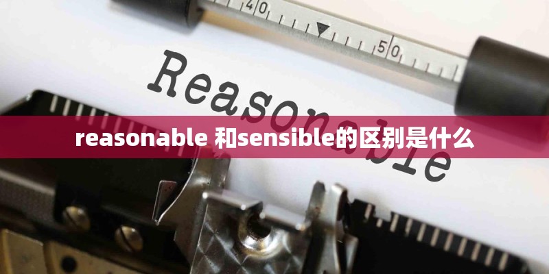 reasonable 和sensible的区别是什么