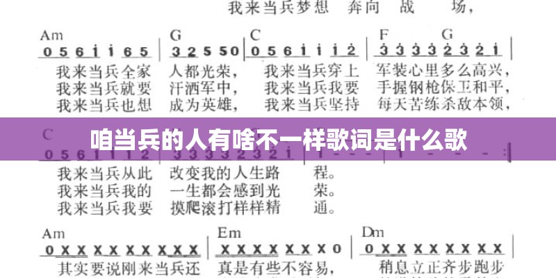 咱当兵的人有啥不一样歌词是什么歌