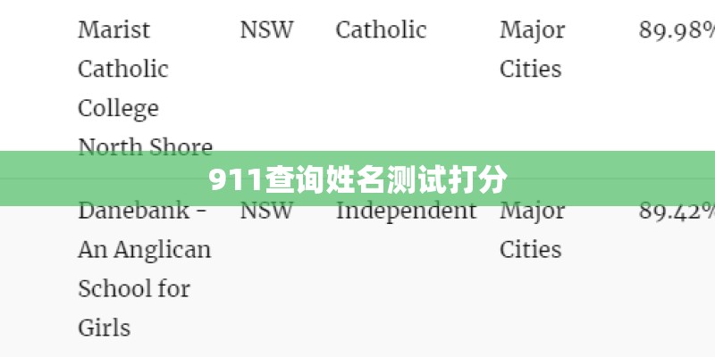 911查询姓名测试打分