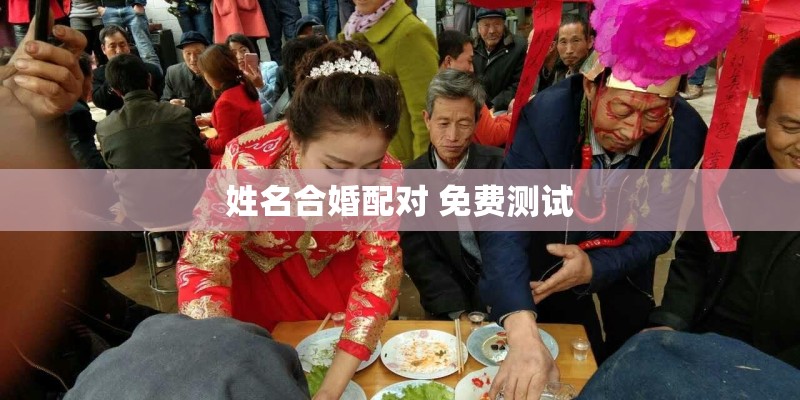 姓名合婚配对 免费测试