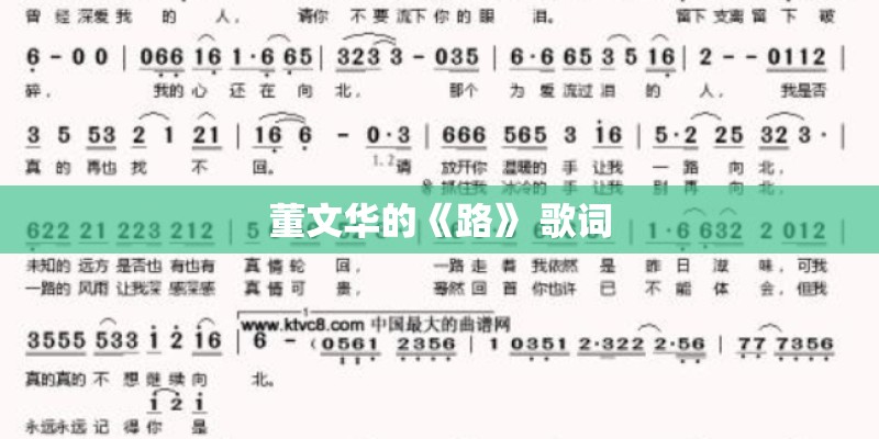 董文华的《路》 歌词