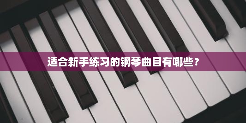 适合新手练习的钢琴曲目有哪些？