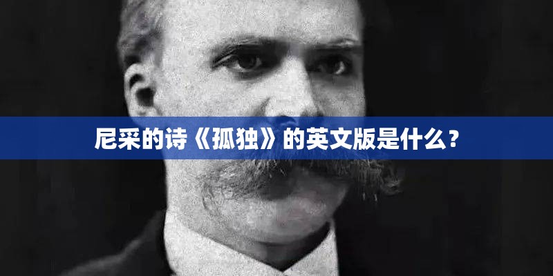 尼采的诗《孤独》的英文版是什么？
