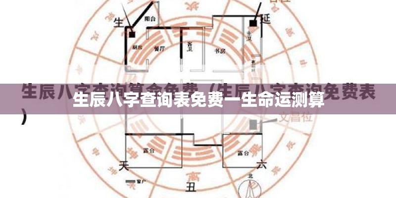 生辰八字查询表免费一生命运测算
