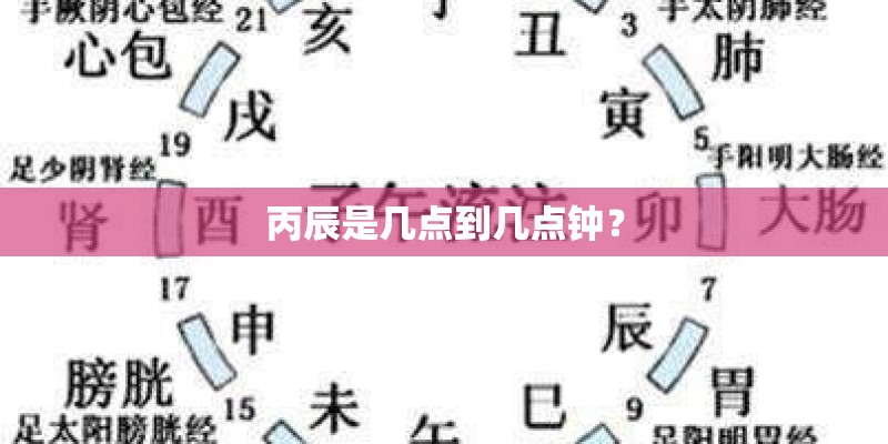 丙辰是几点到几点钟？
