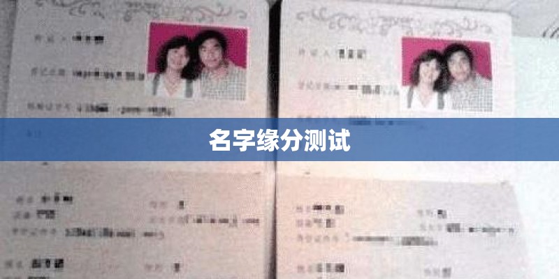 名字缘分测试