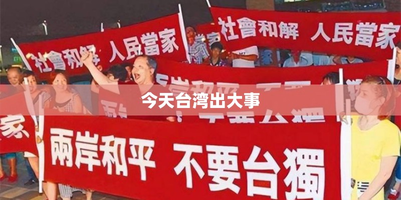今天台湾出大事 今天台湾出大事
