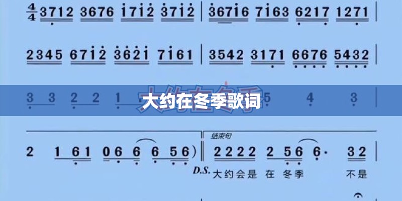 大约在冬季歌词