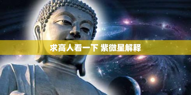 求高人看一下 紫微星解释